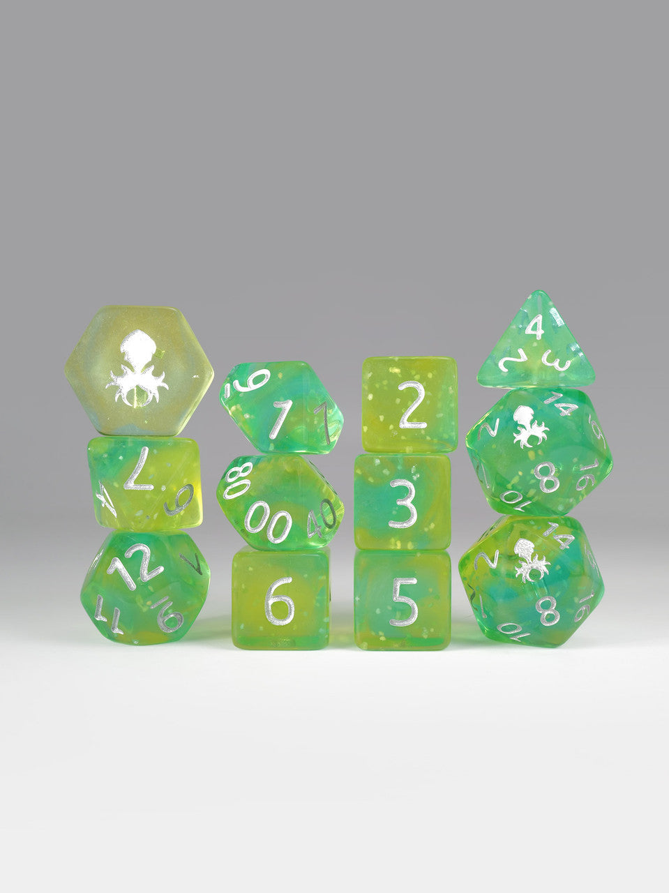 Lemon Lime Fizz 12pc TTRPG Dice Set
